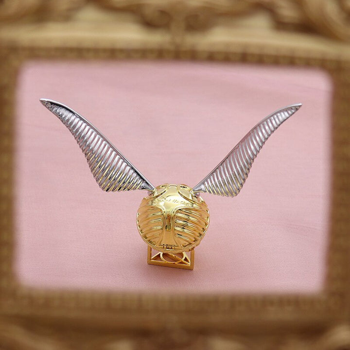 Golden Winged Orb Ring Box | Luxury Movable Wings Jewellery Case