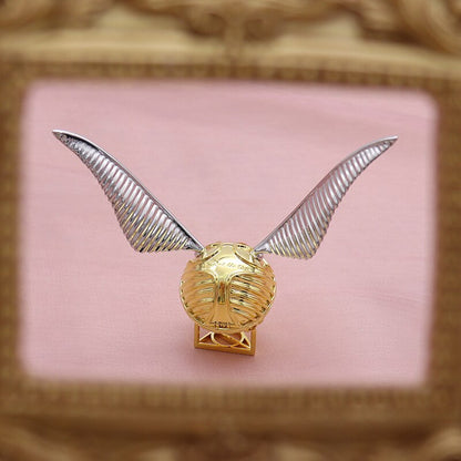 Golden Winged Orb Ring Box | Luxury Movable Wings Jewellery Case
