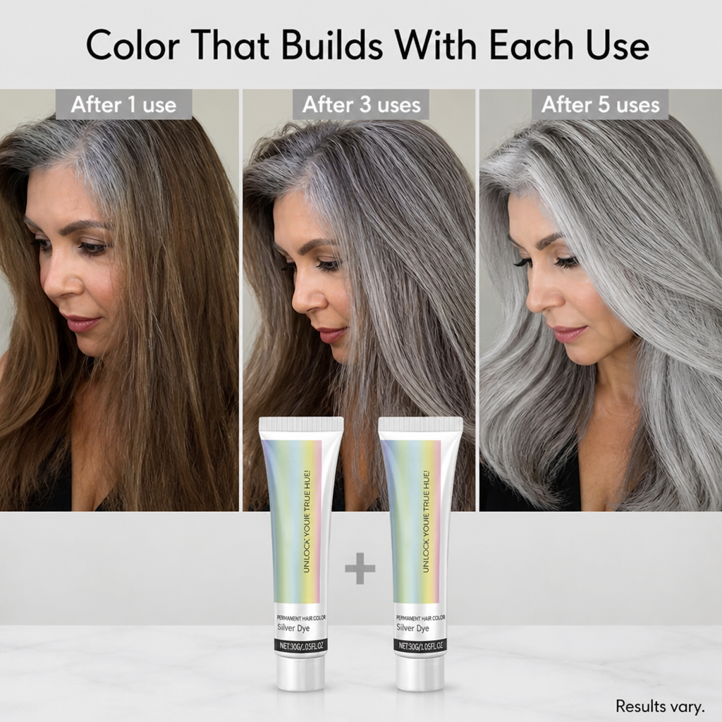 Grey-Blending Silver Hair Colour | Ammonia-Free with Aloe Vera, Comfrey &amp; Citrus | Builds Brighter Silver With Every Use