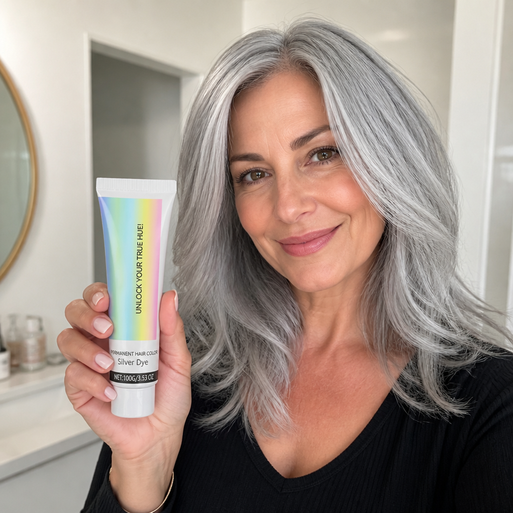 Grey-Blending Silver Hair Colour | Ammonia-Free with Aloe Vera, Comfrey & Citrus | Builds Brighter Silver With Every Use