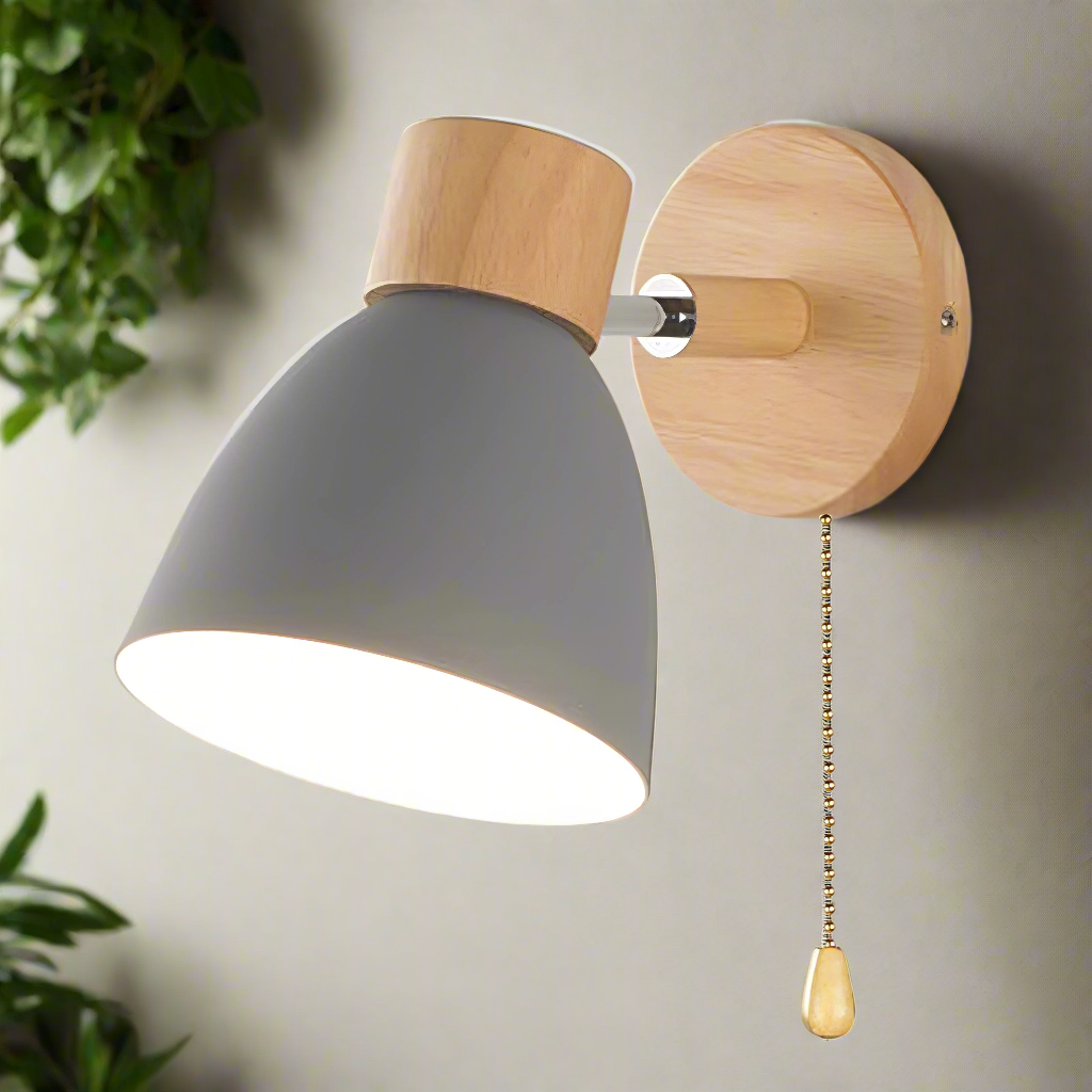 Scandinavian Wall Light Switch E27 Bedside Hallway Lamp 6