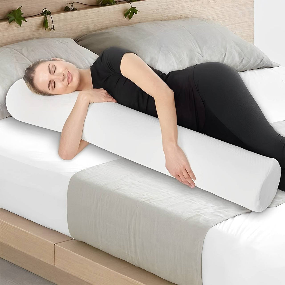 Body Pillow Memory Foam | Cylindrical Bolster Design for Full-Body Support | Eases Back, Hip, Shoulder and Joint Pain 1