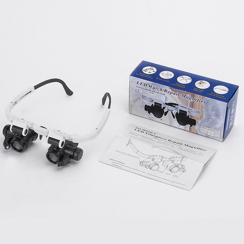 LED Magnifier Lamp Adjustable Lightweight with 3 Magnification Levels 5