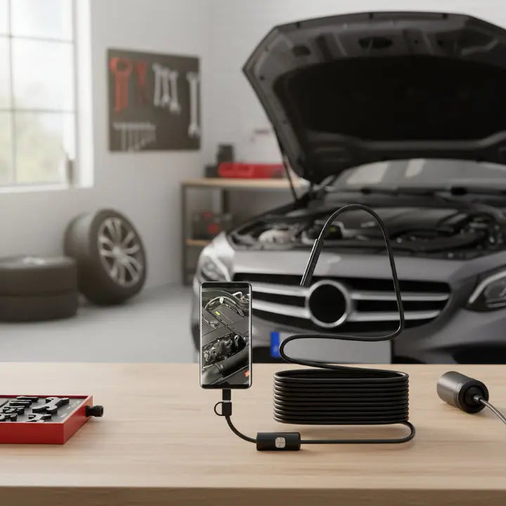 HD Endoscope Camera | Plug &amp; Play Borescope Inspection Camera for Phone