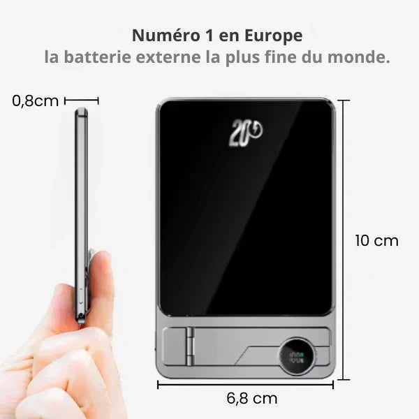 Magnetic Wireless Power Bank with Stand | 2-in-1 MagSafe Compatible Charger | Fast Charging, No Cable, No Overheating 3