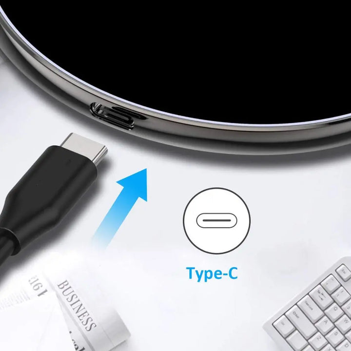 Round Wireless Charging Pad 30 W LED Status Ring Qi 5