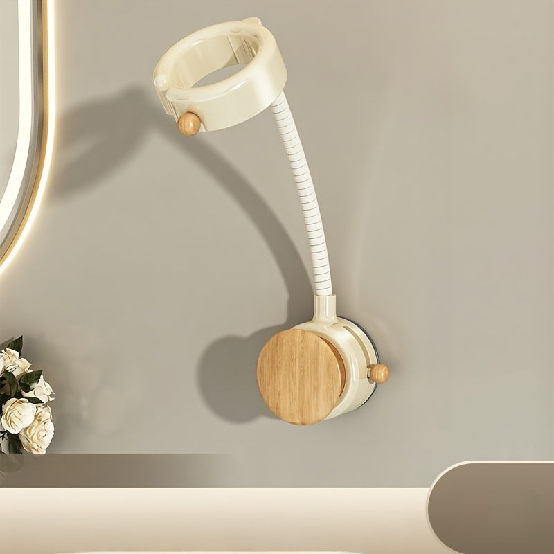 Hair Dryer Holder | 360 Degree Rotating Arm, Open Ring Cradle