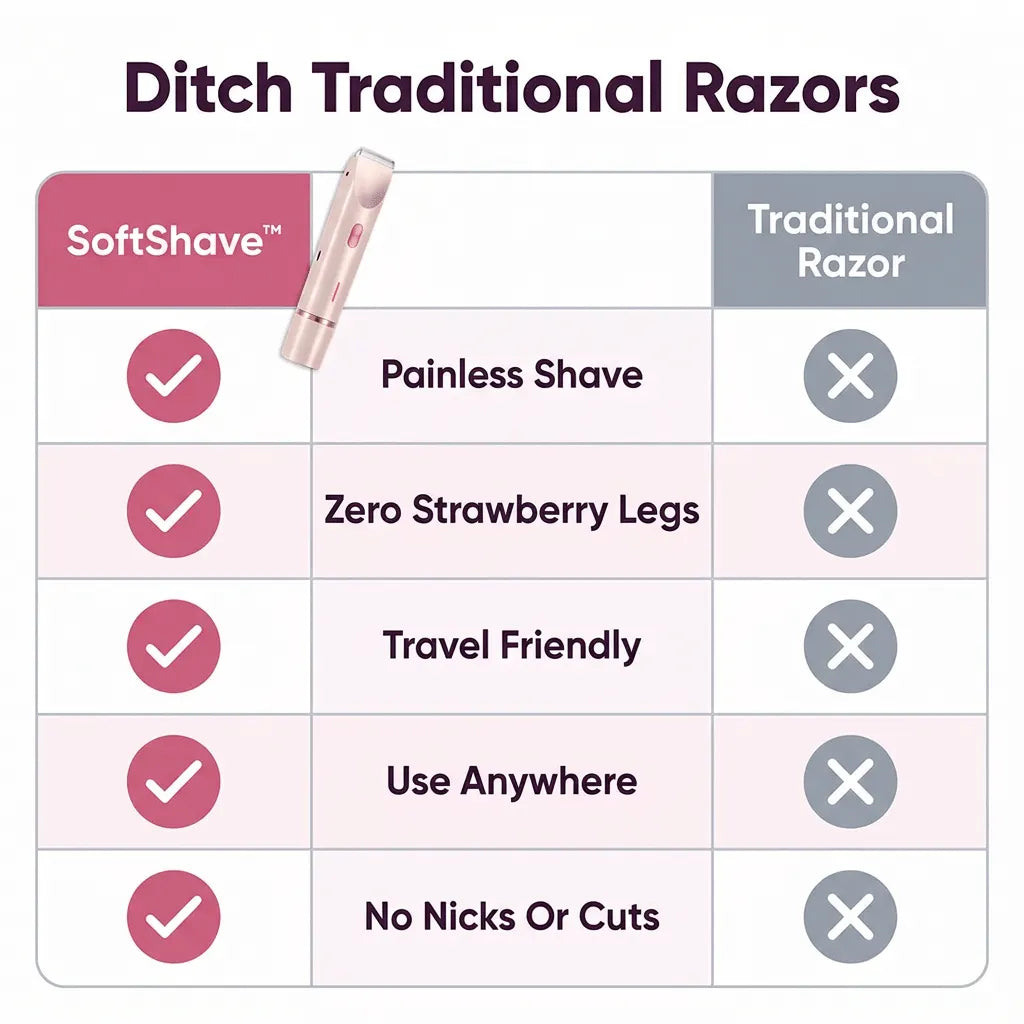 Hair Remover for Women | 2-in-1 Electric Shaver &amp; Trimmer | Painless Razor-Burn Free Hair Removal for Sensitive Skin