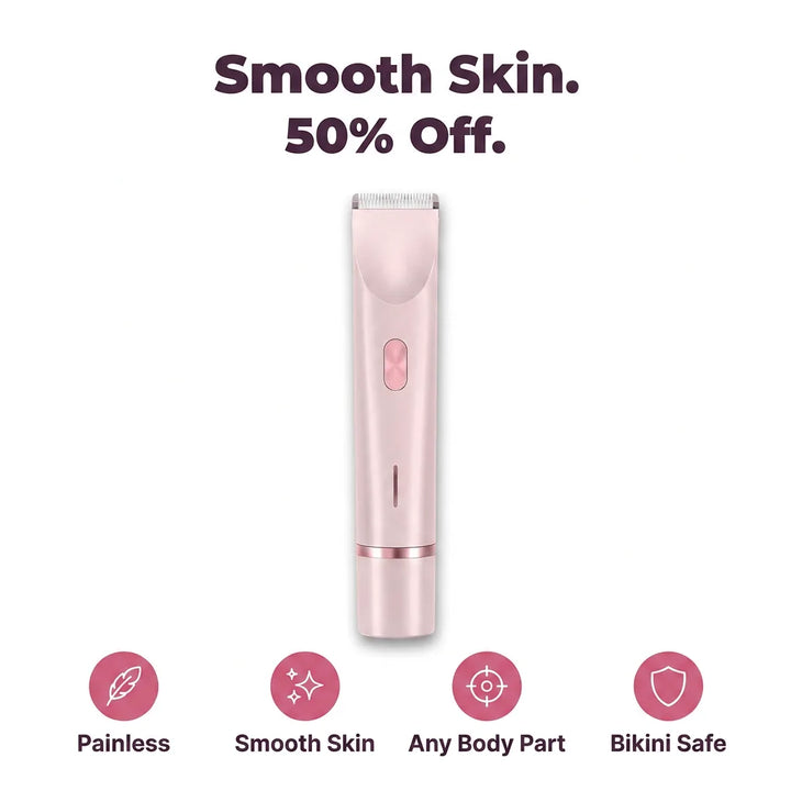 Hair Remover for Women | 2-in-1 Electric Shaver &amp; Trimmer | Painless Razor-Burn Free Hair Removal for Sensitive Skin