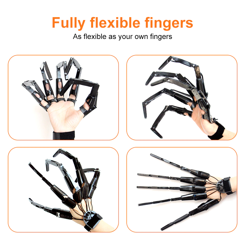 Halloween Articulated Finger Extensions | 3D Printed Scary Design | Velcro Fasten Universal Fit for Women&