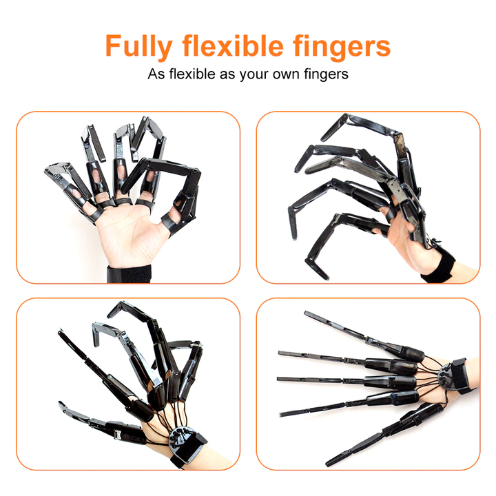Halloween Articulated Finger Extensions | 3D Printed Scary Design | Velcro Fasten Universal Fit for Women&