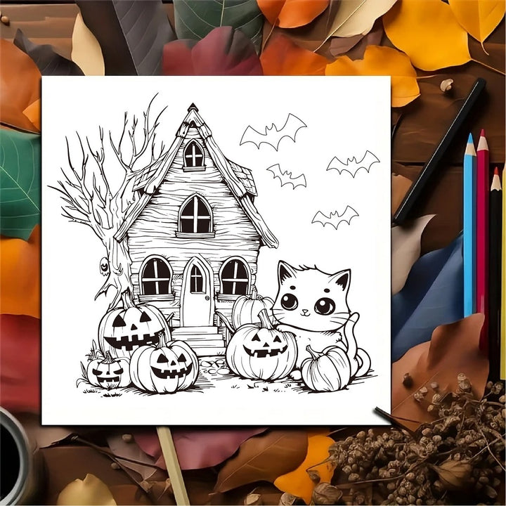 Halloween Coloring Book for Adults and Teens | Bold Easy Designs, Single-Sided Thick Paper | Stress Relief Gift