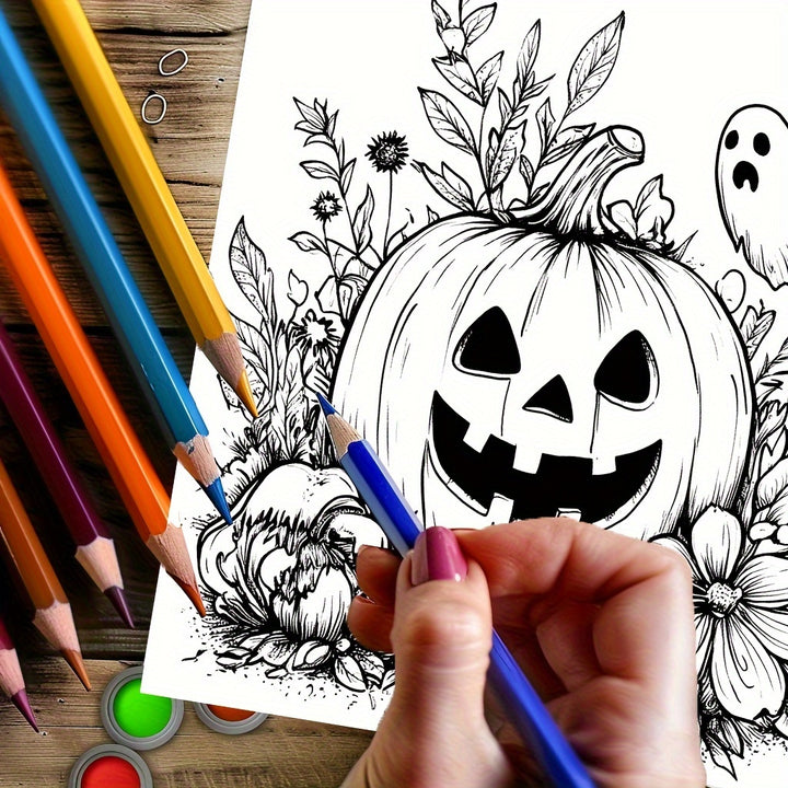 Halloween Colouring Book for Adults | Intricate Pumpkins, Witches &amp; Haunted Scenes