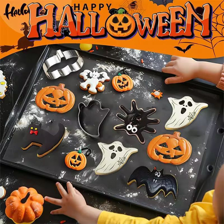 Halloween Cookie Cutter Set | 12-Piece Bat, Ghost &amp; Pumpkin Shapes | Stainless Steel, Rust-Resistant &amp; Reusable