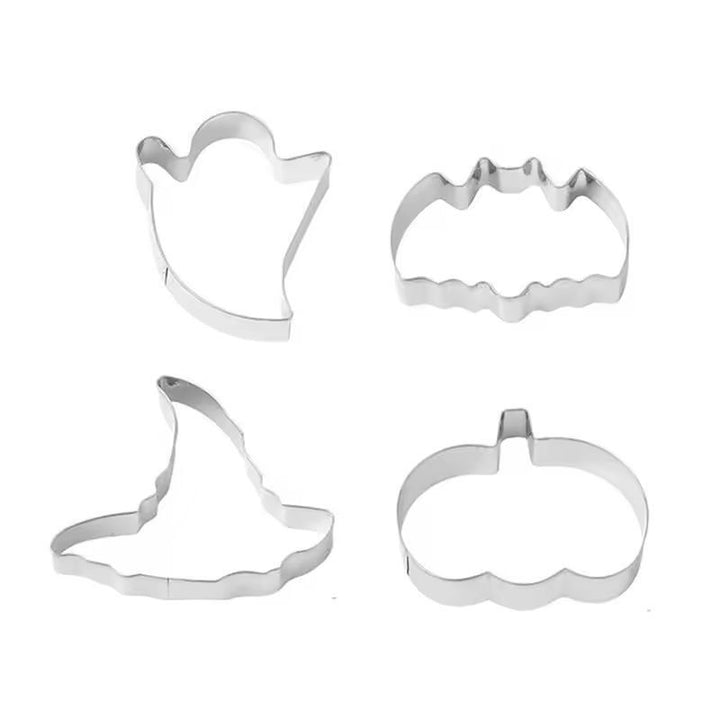 Halloween Cookie Cutter Set | 12-Piece Bat, Ghost &amp; Pumpkin Shapes | Stainless Steel, Rust-Resistant &amp; Reusable