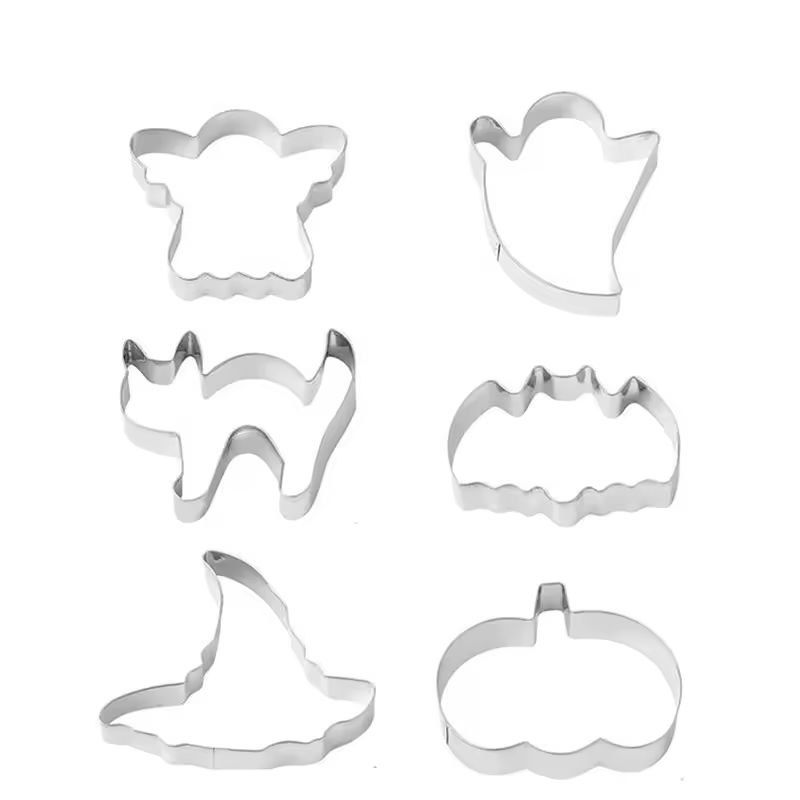 Halloween Cookie Cutter Set | 12-Piece Bat, Ghost &amp; Pumpkin Shapes | Stainless Steel, Rust-Resistant &amp; Reusable