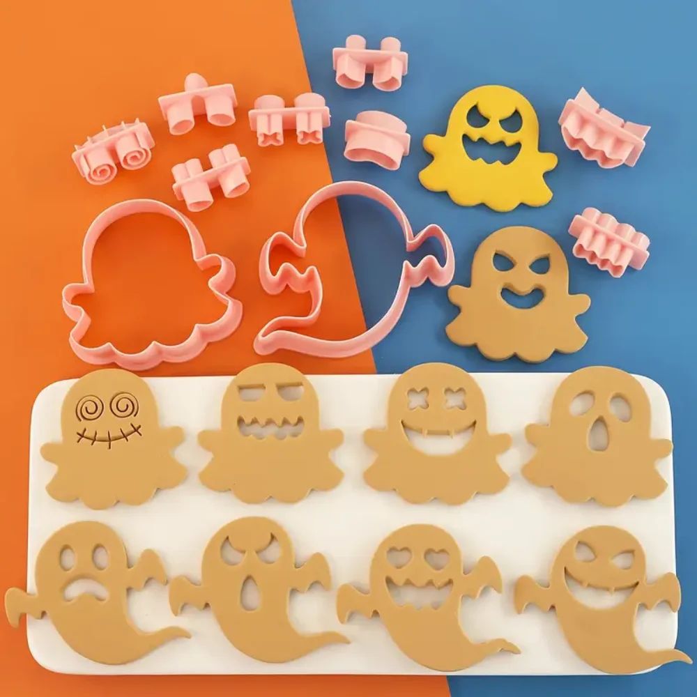 Halloween Mini Cookie Cutter Set | Pumpkin, Skull &amp; Ghost Shapes | Stainless Steel Fondant &amp; Icing Decoration Cutters