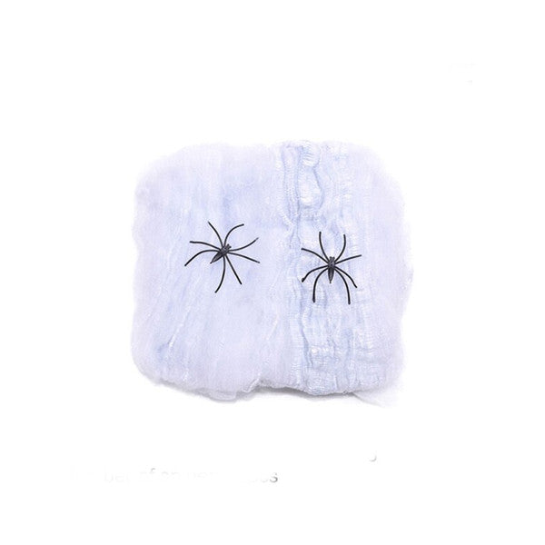 Halloween Spider Web Decoration | Stretchable Cobweb with Fake Spider Prop | Indoor and Outdoor Halloween Party Décor