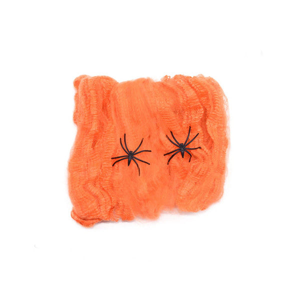Halloween Spider Web Decoration | Stretchable Cobweb with Fake Spider Prop | Indoor and Outdoor Halloween Party Décor
