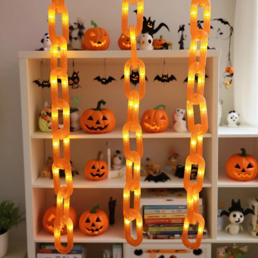 Halloween Chain String Lights, LED Lighting, Battery or USB Powered, Warm White 2