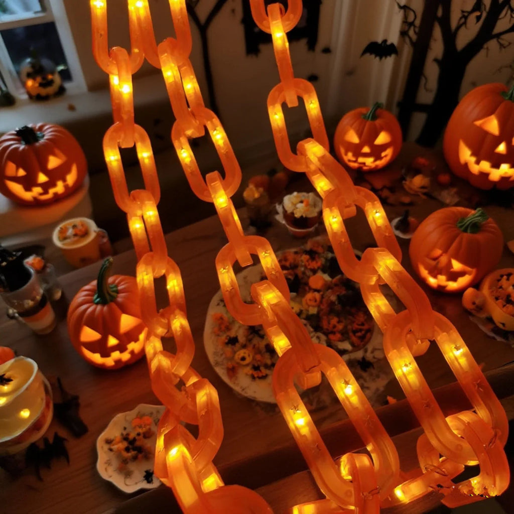 Halloween Chain String Lights, LED Lighting, Battery or USB Powered, Warm White 3