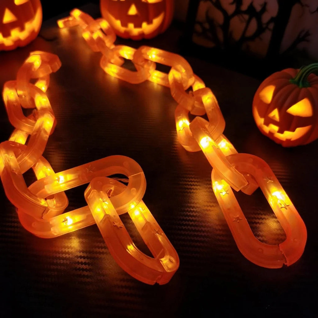 Halloween Chain String Lights, LED Lighting, Battery or USB Powered, Warm White 6