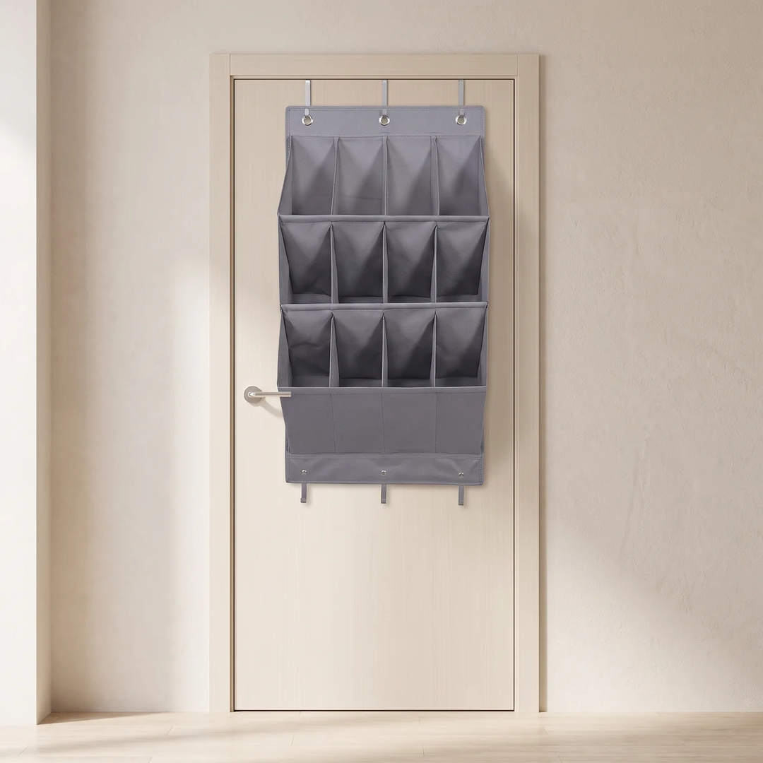 Hanging Shoe Organizer | Deep Pockets, Over Door Hooks