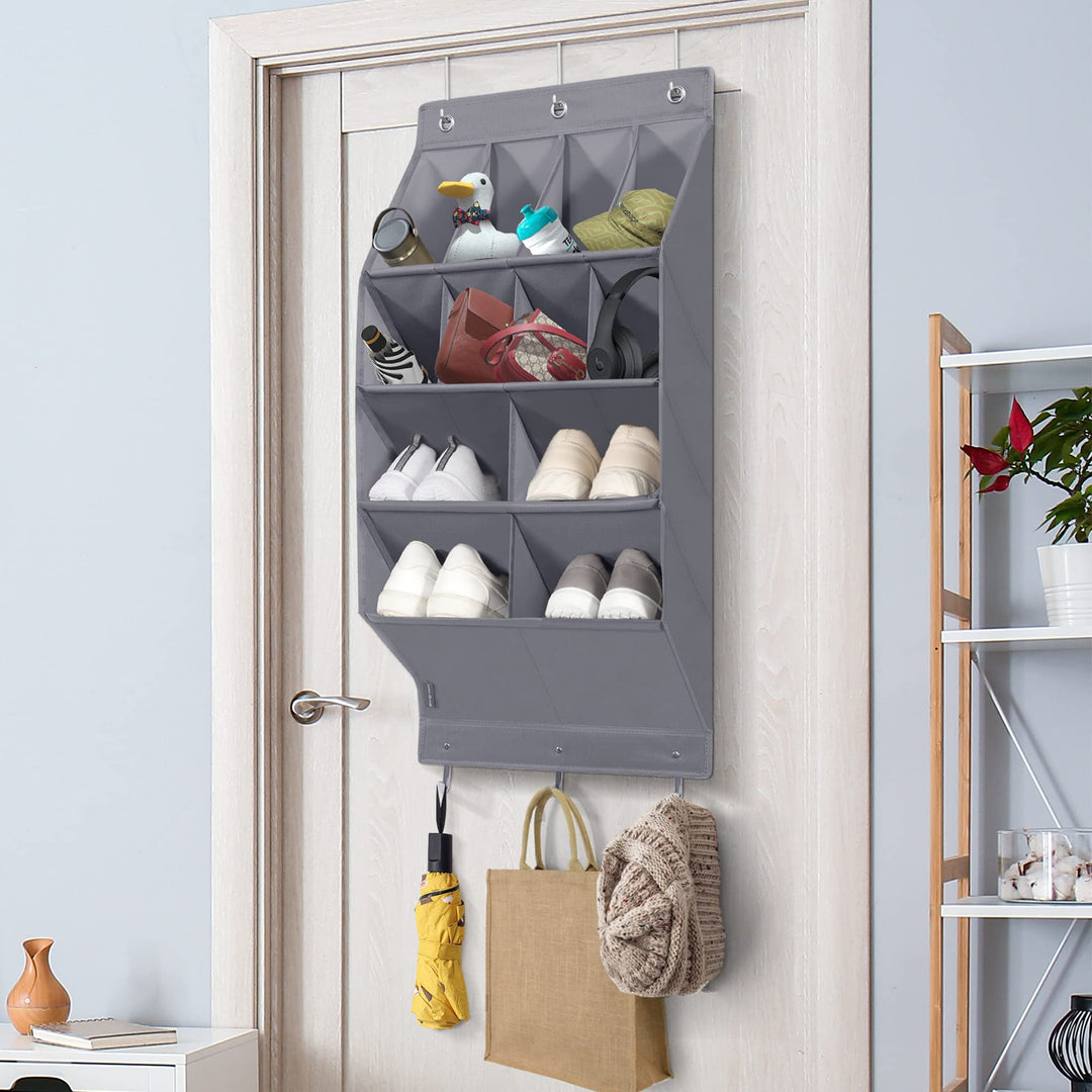 Hanging Shoe Organizer | Deep Pockets, Over Door Hooks