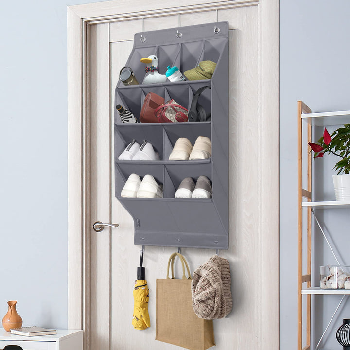 Hanging Shoe Organizer | Deep Pockets, Over Door Hooks