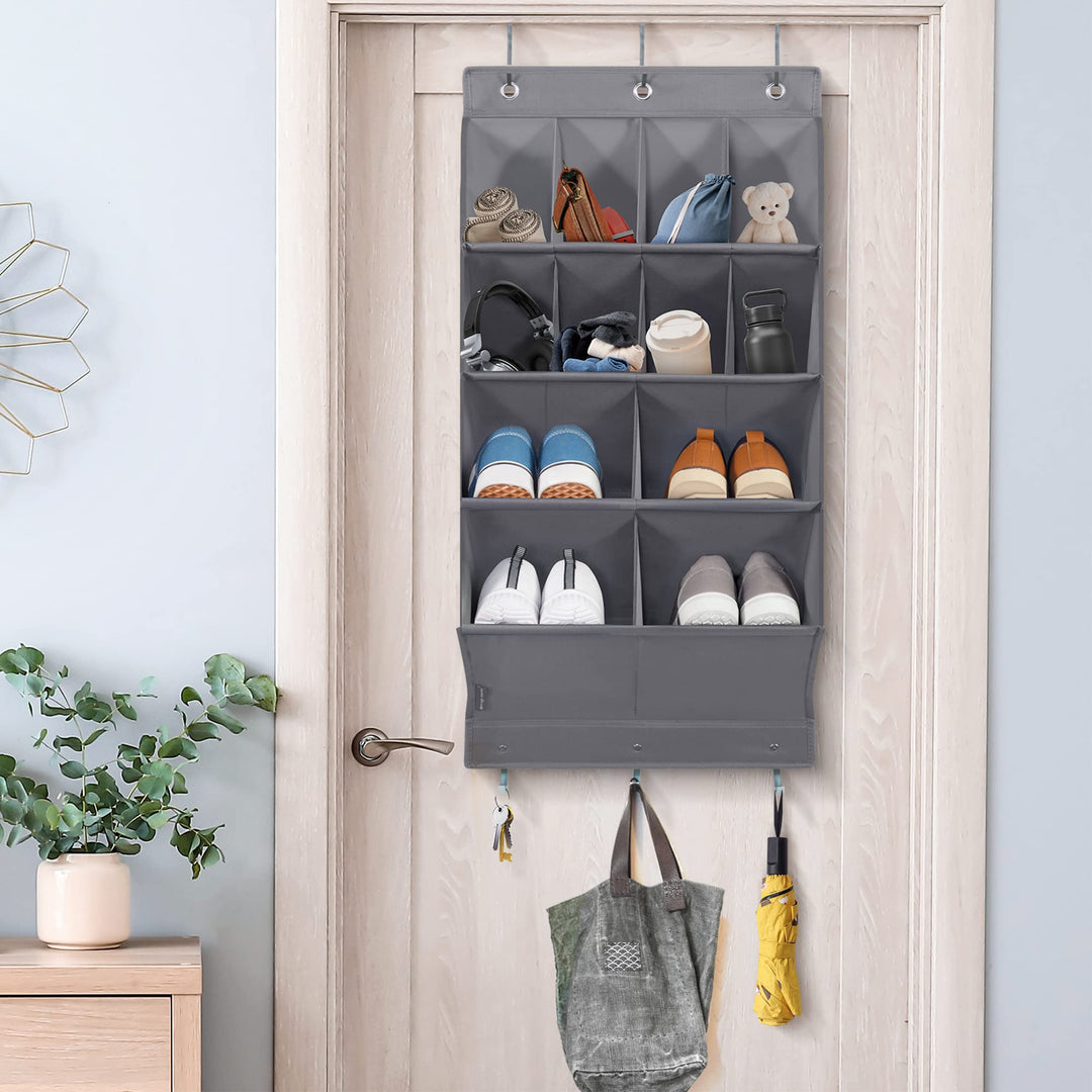 Hanging Shoe Organizer | Deep Pockets, Over Door Hooks