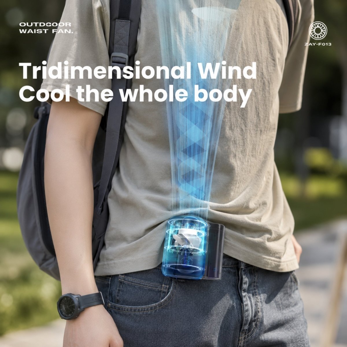 Haven Alpine Breeze | Wearable Waist Fan with Micro-Climate Technology | Hands-Free Cooling for Outdoor Activities 2