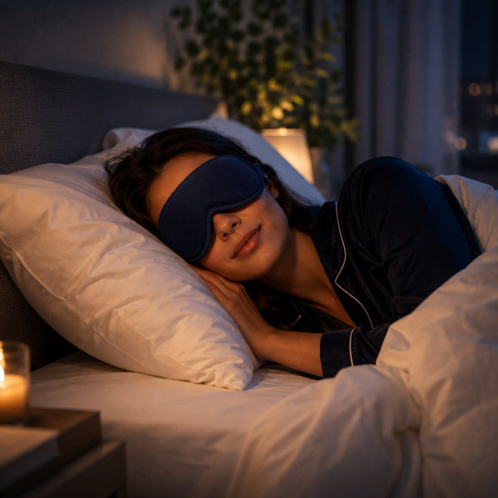 Heated Eye Mask with Vibration | Graphene Heating, 3 Temperature Settings, USB-C | Soothing Warmth for Tired, Dry Eyes