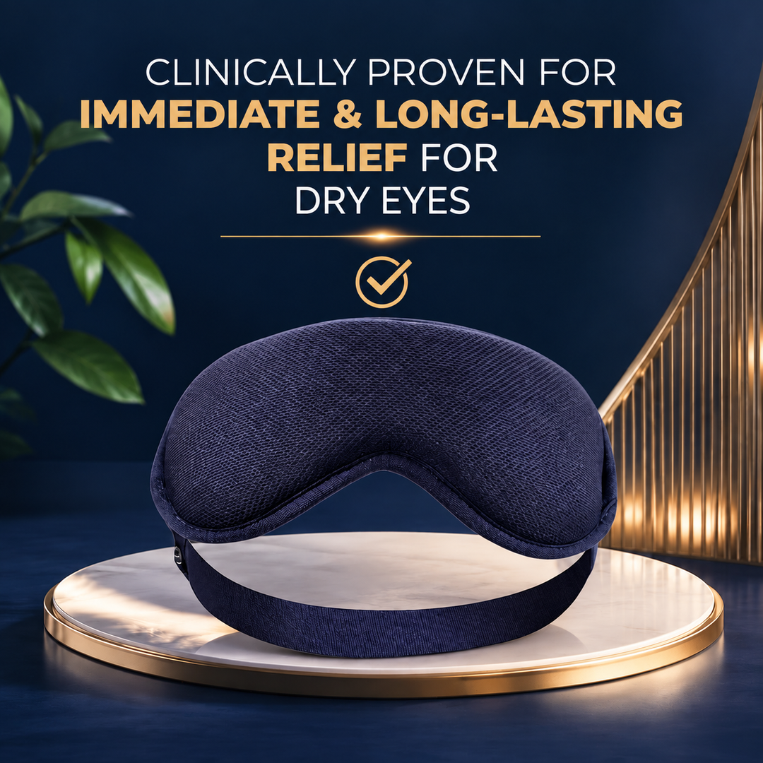 Heated Eye Mask with Vibration | Graphene Heating, 3 Temperature Settings, USB-C | Soothing Warmth for Tired, Dry Eyes