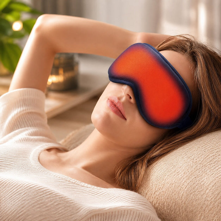 Heated Eye Mask with Vibration | Graphene Heating, 3 Temperature Settings, USB-C | Soothing Warmth for Tired, Dry Eyes
