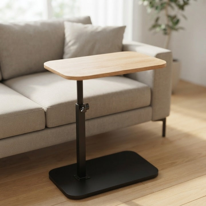 Height-Adjustable Side Table | C Shape Sofa Side Table