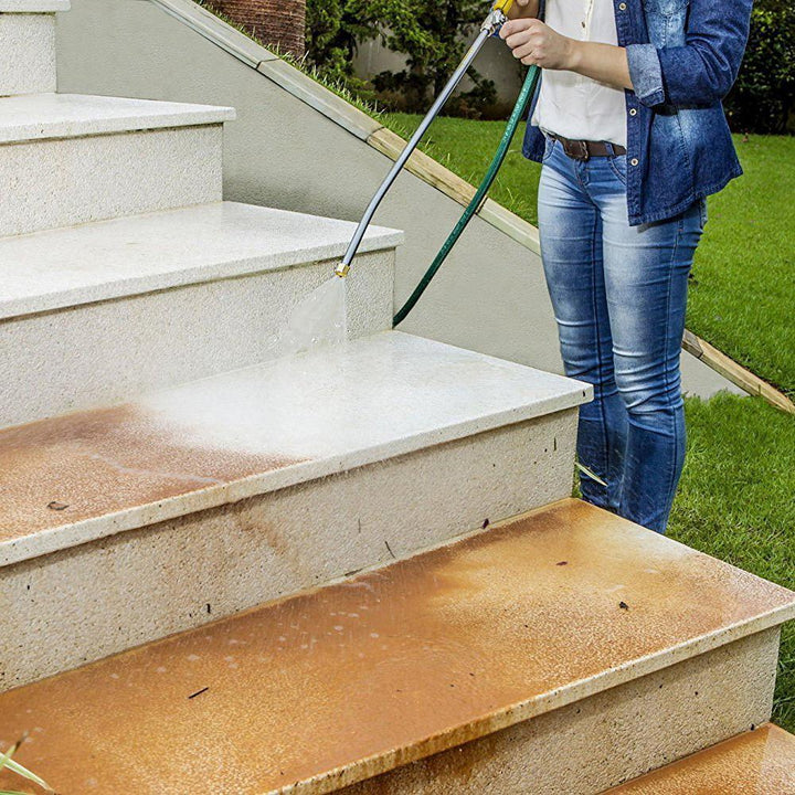 High Pressure Power Washer Nozzle | Brass &amp; Aluminium Alloy Wand, No Chemicals Needed | Rust-Proof, Fits All Garden Hoses