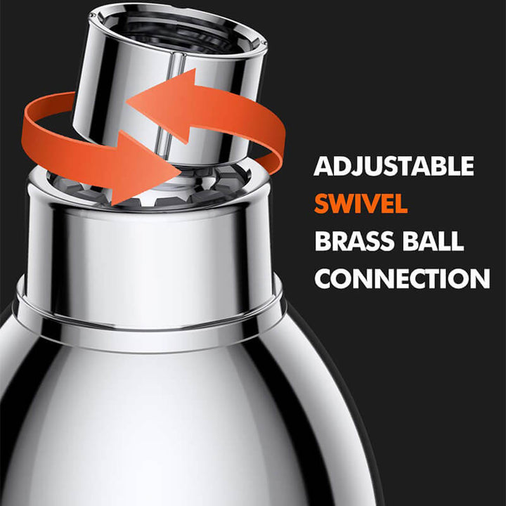 High Pressure Shower Head | Anti-Clog Nozzles | Chrome, Matt Black &amp; Brushed Nickel | G1/2" Brass