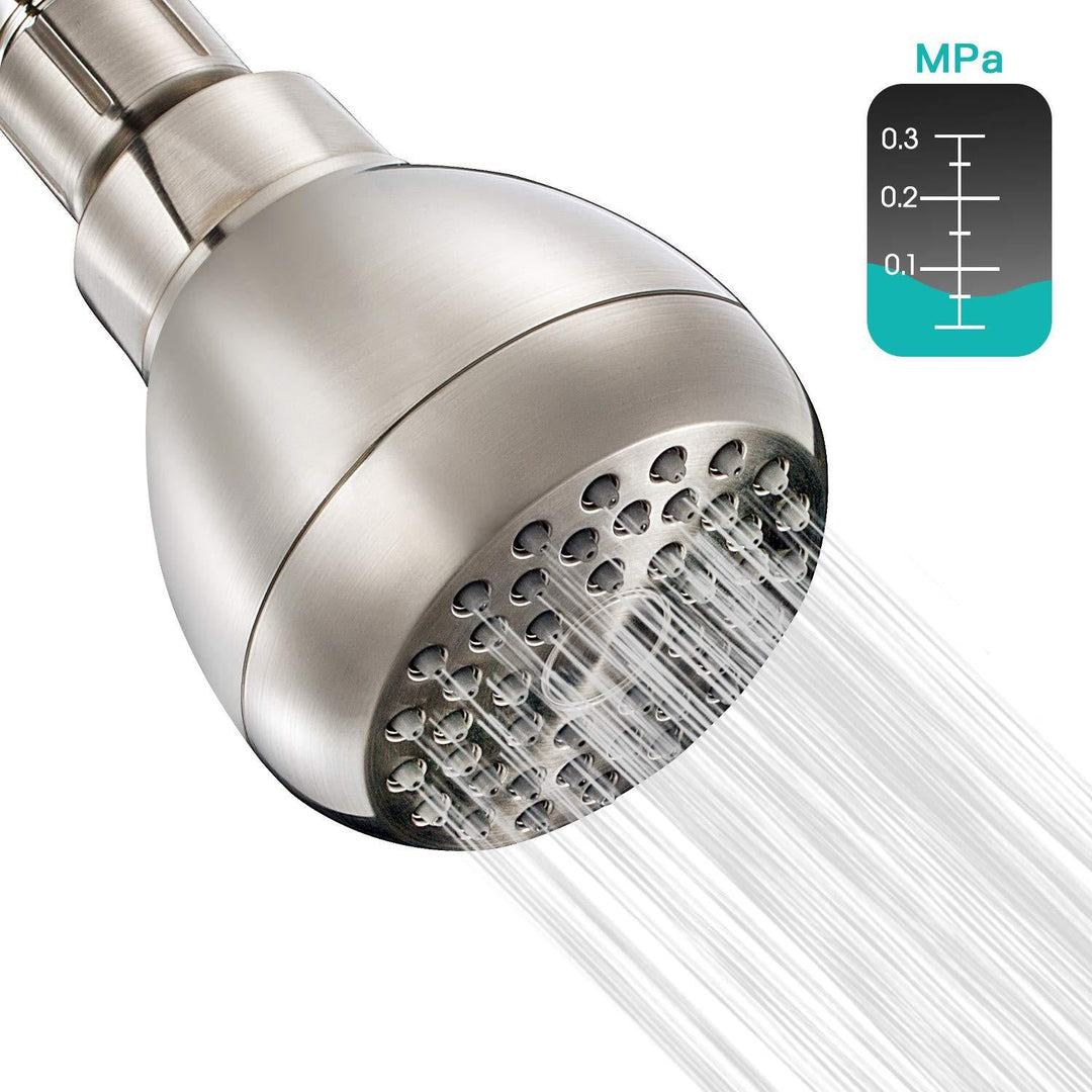High Pressure Shower Head | Anti-Clog Nozzles | Chrome, Matt Black &amp; Brushed Nickel | G1/2" Brass