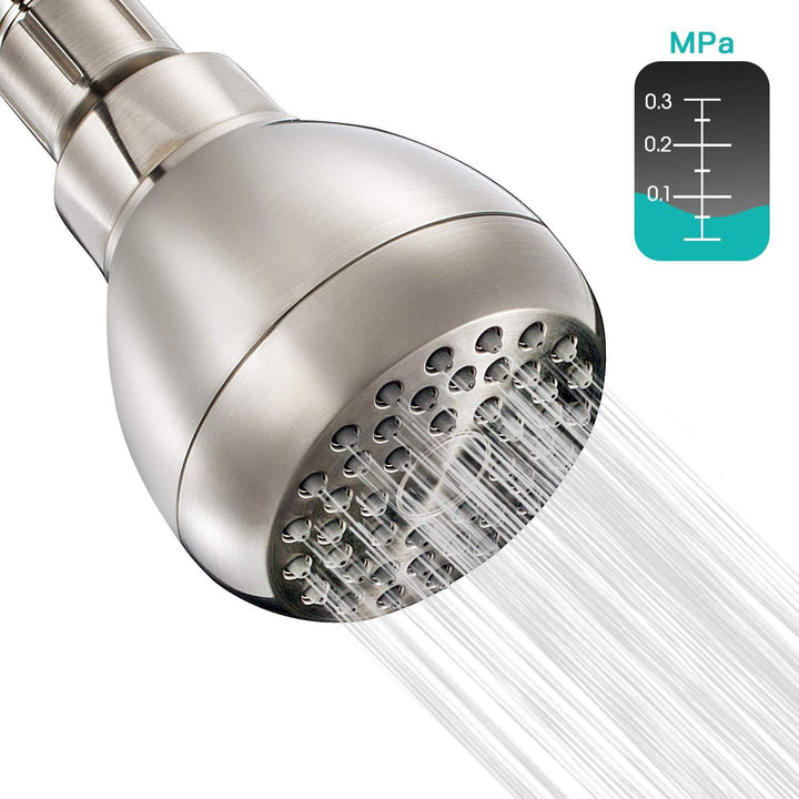 High Pressure Shower Head | Anti-Clog Nozzles | Chrome, Matt Black &amp; Brushed Nickel | G1/2" Brass