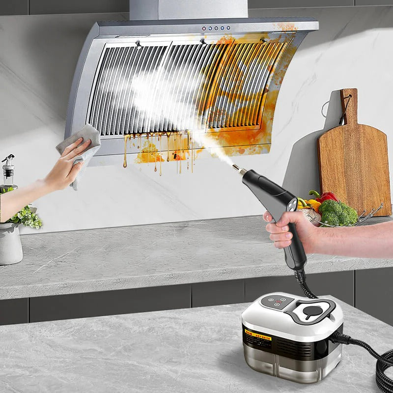 High Pressure Steam Cleaner 2500W | 6 Adjustable Steam Settings with 5 Brush Heads | Multi-Surface Cleaning Tool