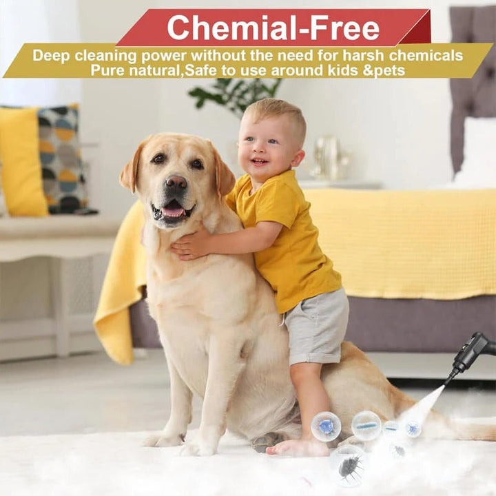 High Pressure Steam Cleaner 2500W | 6 Adjustable Steam Settings with 5 Brush Heads | Multi-Surface Cleaning Tool