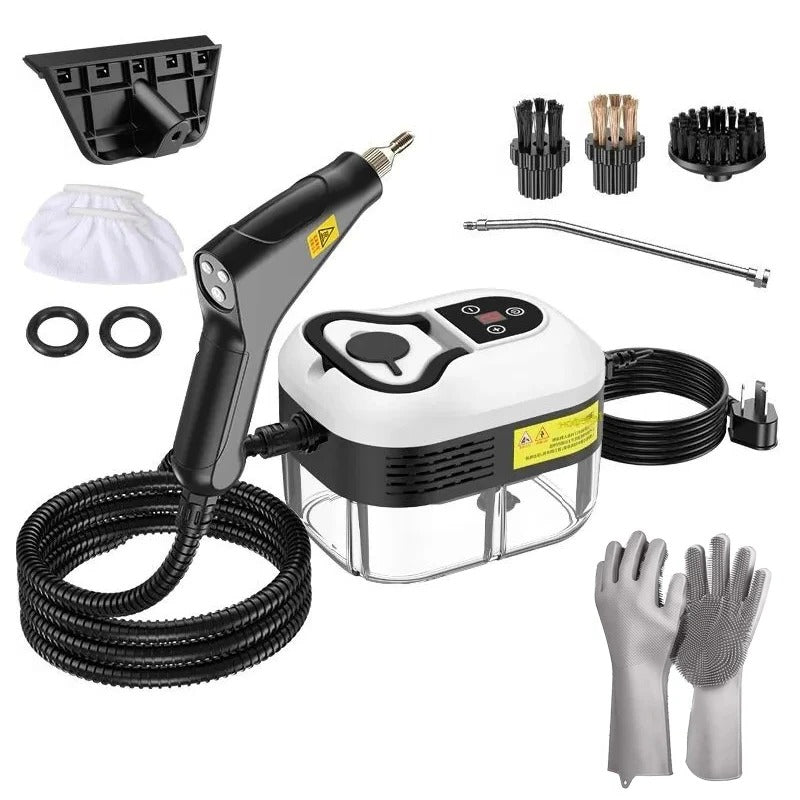 High Pressure Steam Cleaner 2500W | 6 Adjustable Steam Settings with 5 Brush Heads | Multi-Surface Cleaning Tool