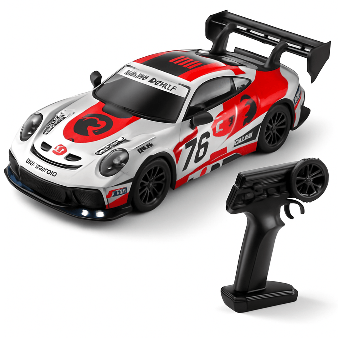High-Speed RC Car | Speed & Drift Modes | Interchangeable Tyres | 2.4GHz | LED Headlights | ABS