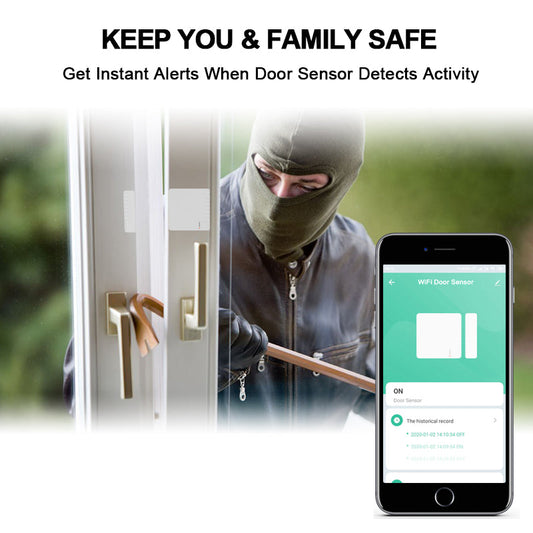 Home Security Series | WiFi Door Alarm Sensor with Instant Alerts | Easy DIY Installation for Reliable Protection 2