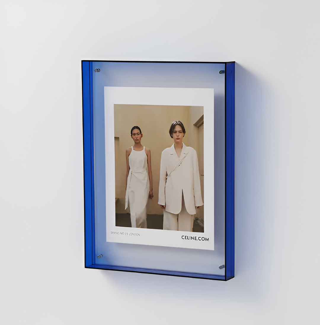 Acrylic Photo Frame | Floating Display, Freestanding or Wall-Mounted | Scratch-Resistant, Optically Clear Finish 13