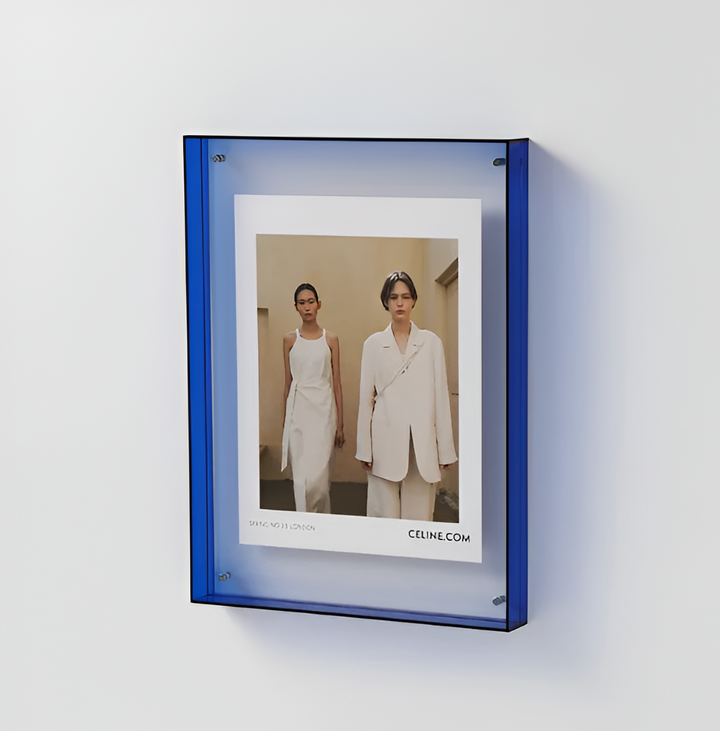 Acrylic Photo Frame | Floating Display, Freestanding or Wall-Mounted | Scratch-Resistant, Optically Clear Finish 13