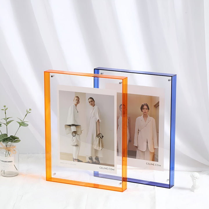 Acrylic Photo Frame | Floating Display, Freestanding or Wall-Mounted | Scratch-Resistant, Optically Clear Finish 4