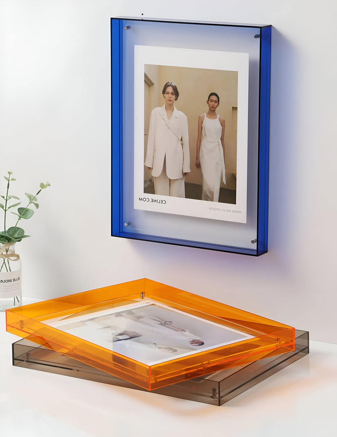 Acrylic Photo Frame | Floating Display, Freestanding or Wall-Mounted | Scratch-Resistant, Optically Clear Finish 5
