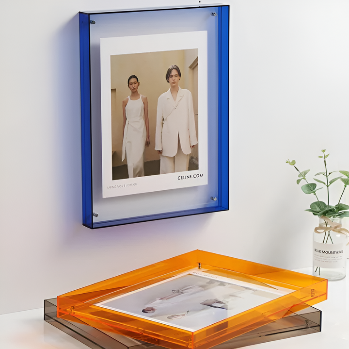 Acrylic Photo Frame | Floating Display, Freestanding or Wall-Mounted | Scratch-Resistant, Optically Clear Finish 6