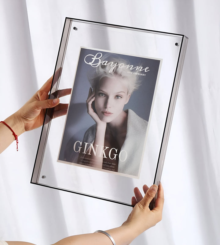 Acrylic Photo Frame | Floating Display, Freestanding or Wall-Mounted | Scratch-Resistant, Optically Clear Finish 7
